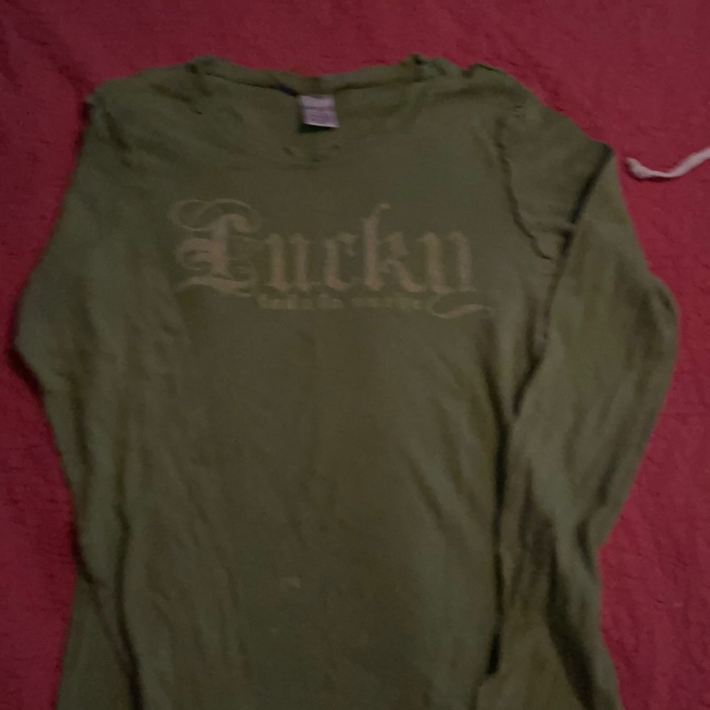 Women’s Lucky Brand size Small Green long sleeve T